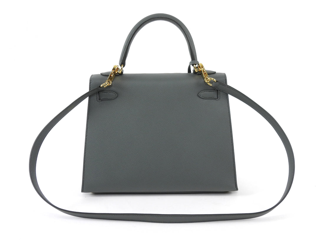 Hermes Vert Amande 2021 Kelly 25 Sellier Epsom Bag GHW