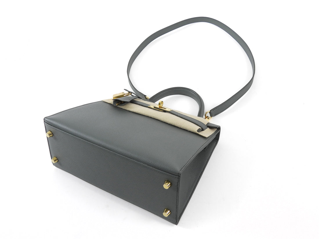 Hermes Vert Amande 2021 Kelly 25 Sellier Epsom Bag GHW