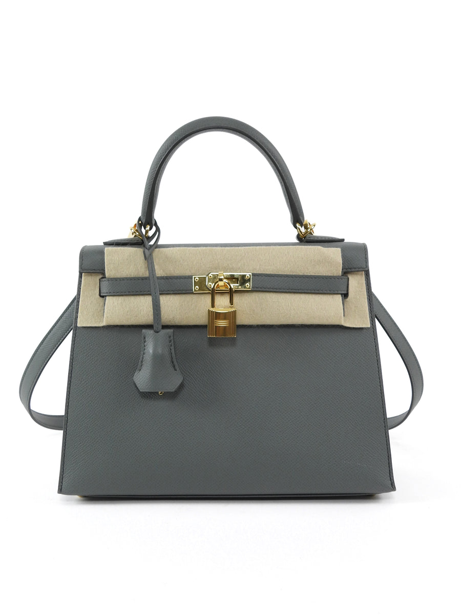 Hermes Vert Amande 2021 Kelly 25 Sellier Epsom Bag GHW