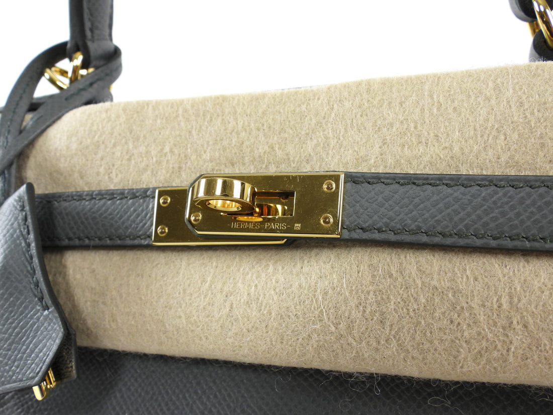 Hermes Vert Amande 2021 Kelly 25 Sellier Epsom Bag GHW