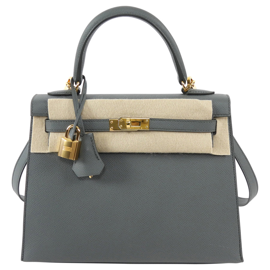 Hermes Vert Amande 2021 Kelly 25 Sellier Epsom Bag GHW