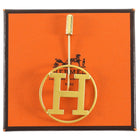 Hermes Vintage 1990's Goldtone H Lapel Stick Pin