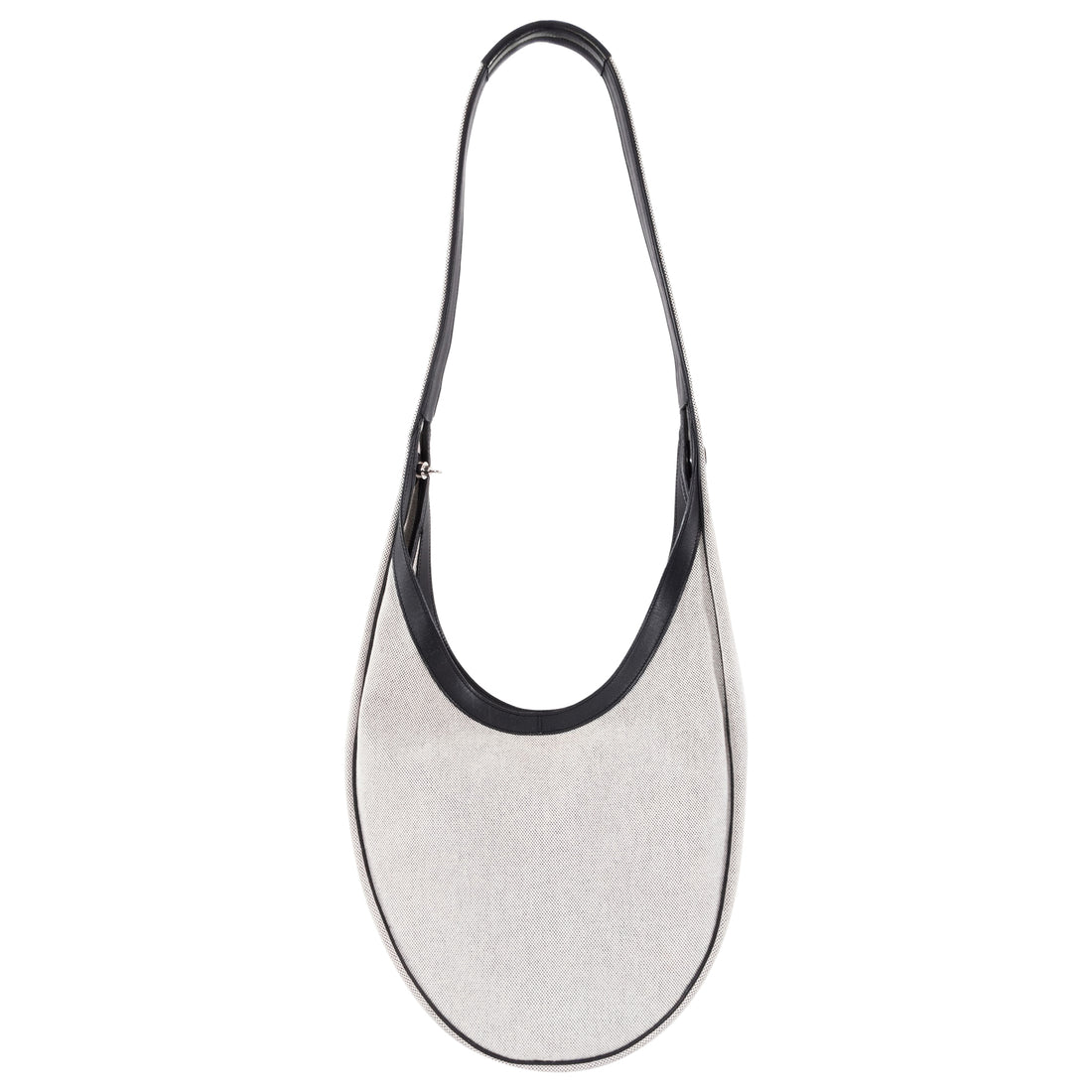 Hermes Vintage 2000's Black Leather and Toile Sac Luco Hobo Bag