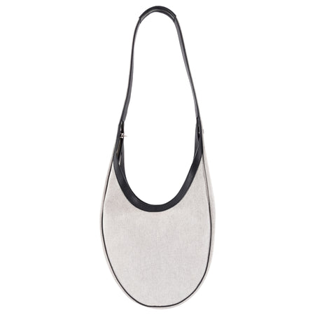 Hermes Vintage 2000's Black Leather and Toile Sac Luco Hobo Bag