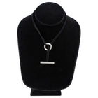 Hermes Vintage Sterling Silver Skipper Cord Toggle Choker Necklace