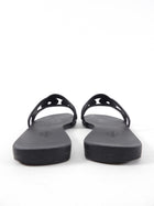 Hermes Black Rubber Aloha Sandal - 38 / 8