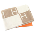 Hermes Avalon Baby Blanket Noisette / Blanc