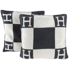 Hermes Charcoal Grey Avalon Pillows Small Model x 2