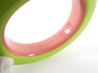 Hermes Ariodante Wood Lacquer Chunky Bangle - Green Pink