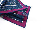 Hermes 65cm Cotton Batik Le Bou Bou Scarf Purple Teal