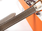 Hermes Lucky 15 Reversible Belt Etoupe / Nata - 85cm