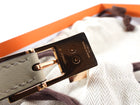 Hermes Lucky 15 Reversible Belt Etoupe / Nata - 85cm