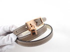 Hermes Lucky 15 Reversible Belt Etoupe / Nata - 85cm