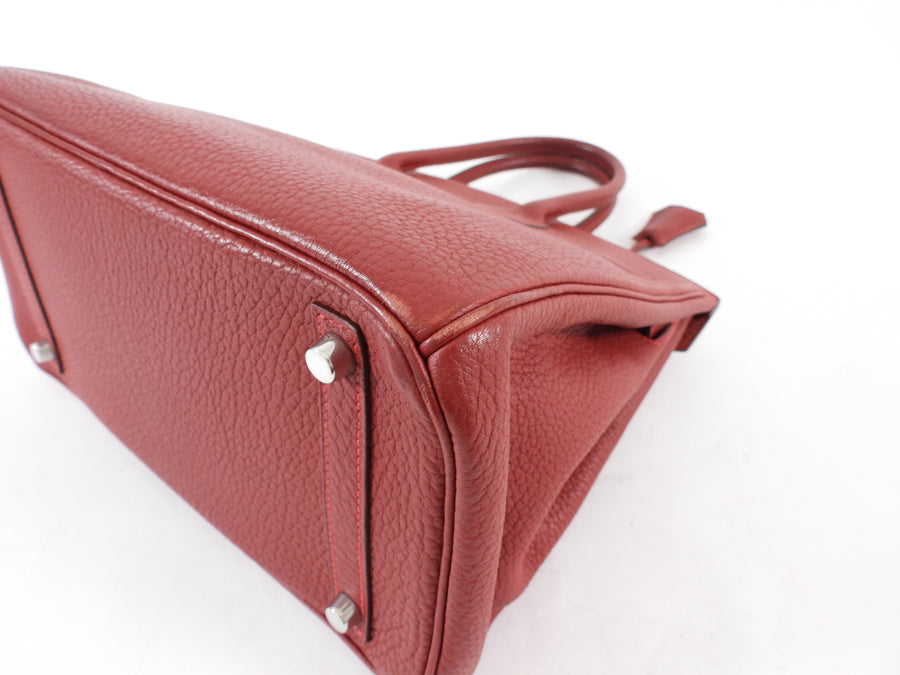 Hermes Birkin 30 Red Rouge Garance Togo Leather Bag PHW
