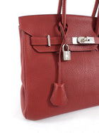 Hermes Birkin 30 Red Rouge Garance Togo Leather Bag PHW