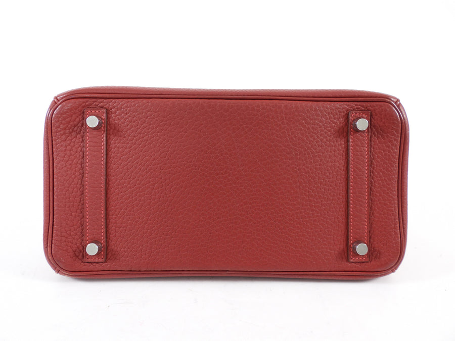 Hermes Birkin 30 Red Rouge Garance Togo Leather Bag PHW