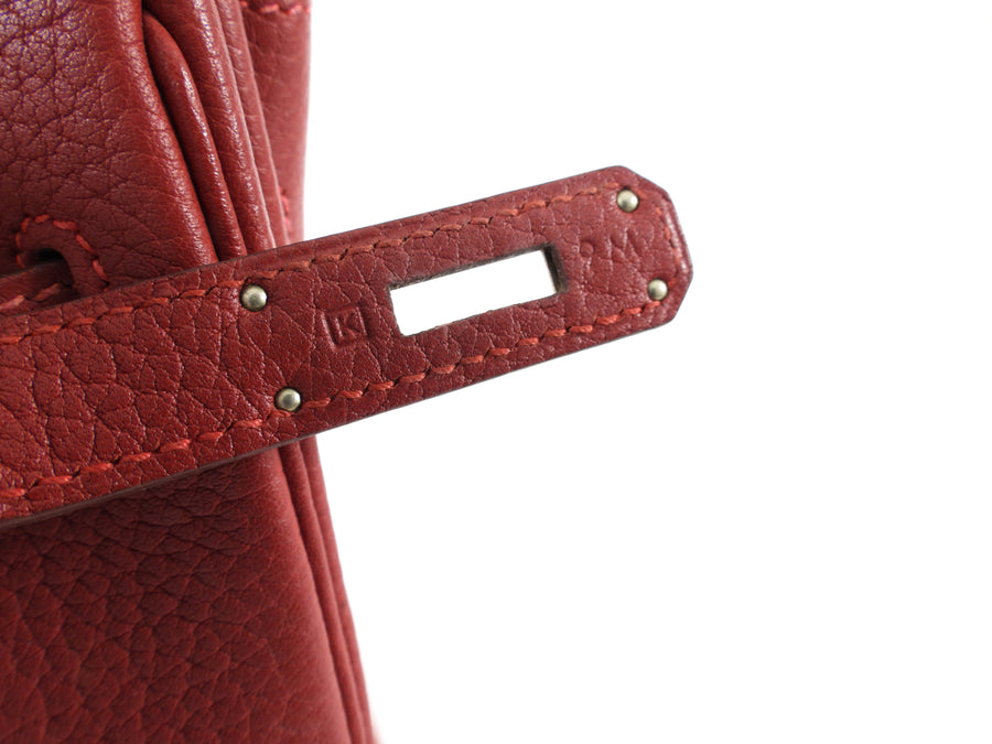 Hermes Birkin 30 Red Rouge Garance Togo Leather Bag PHW