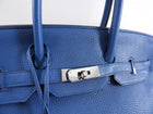 Hermes Birkin 35 Bleu de Galice Blue Clemence PHW Bag