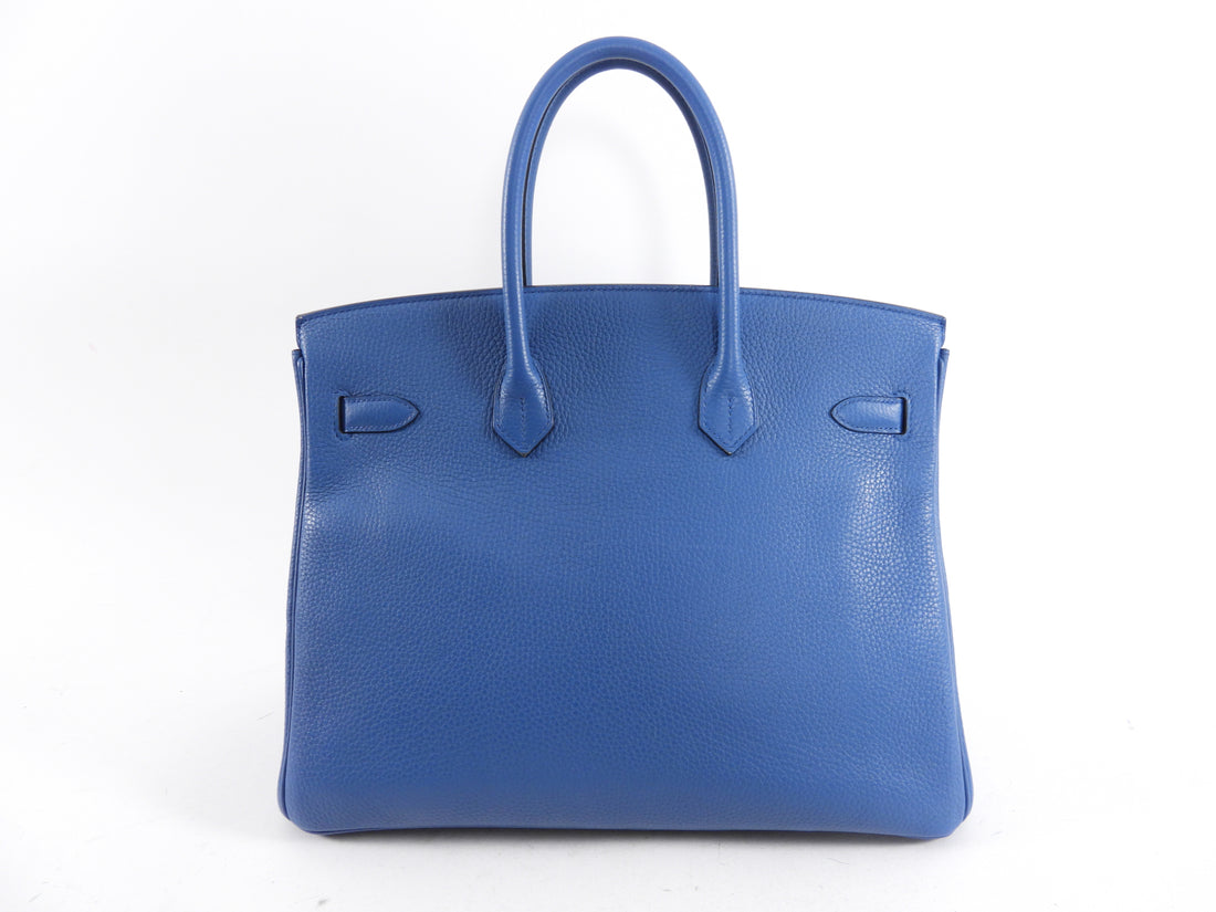 Hermes Birkin 35 Bleu de Galice Blue Clemence PHW Bag