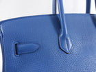 Hermes Birkin 35 Bleu de Galice Blue Clemence PHW Bag