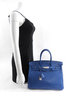 Hermes Birkin 35 Bleu de Galice Blue Clemence PHW Bag