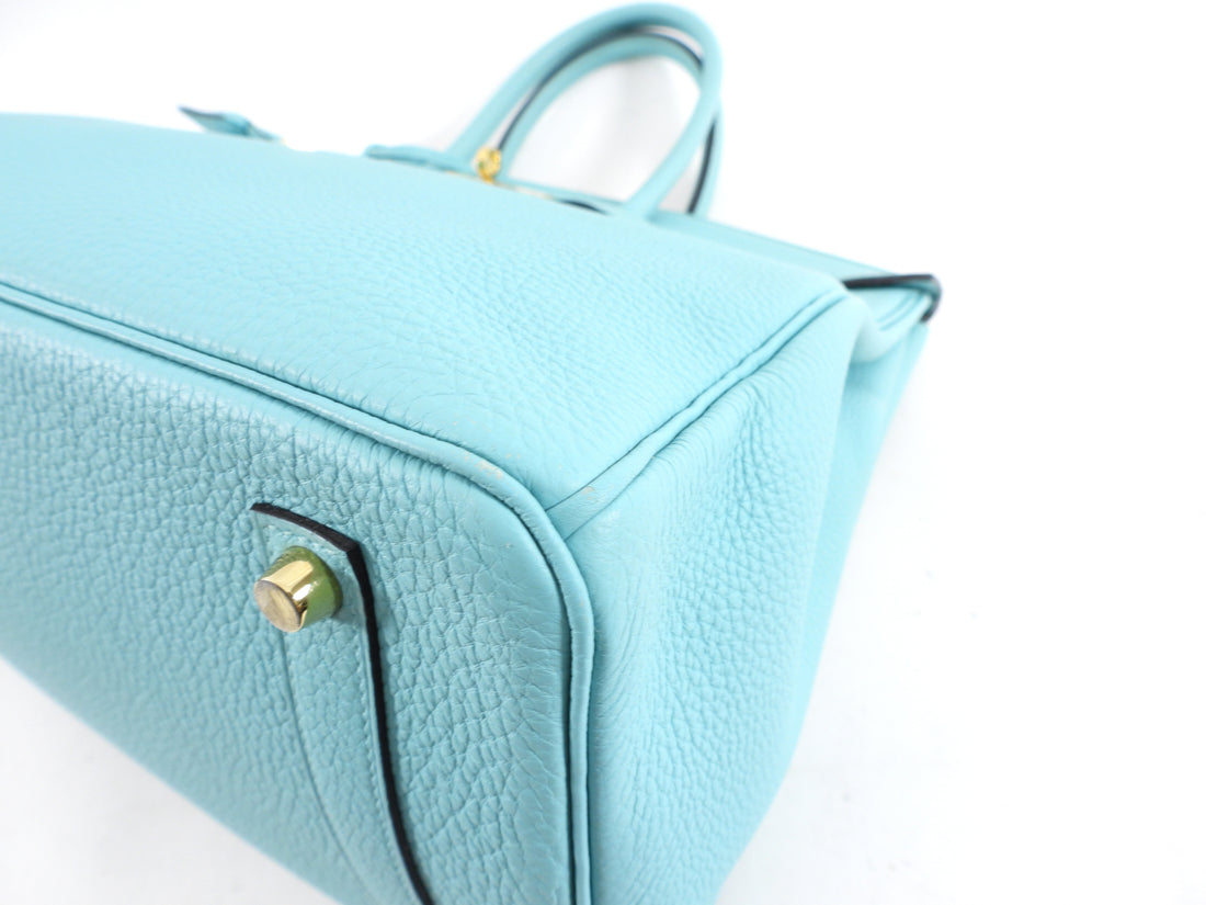 Hermes Birkin 35 Tiffany Turquoise Blue Togo Leather GHW Bag