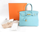 Hermes Birkin 35 Tiffany Turquoise Blue Togo Leather GHW Bag