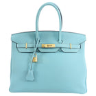 Hermes Birkin 35 Tiffany Turquoise Blue Togo Leather GHW Bag