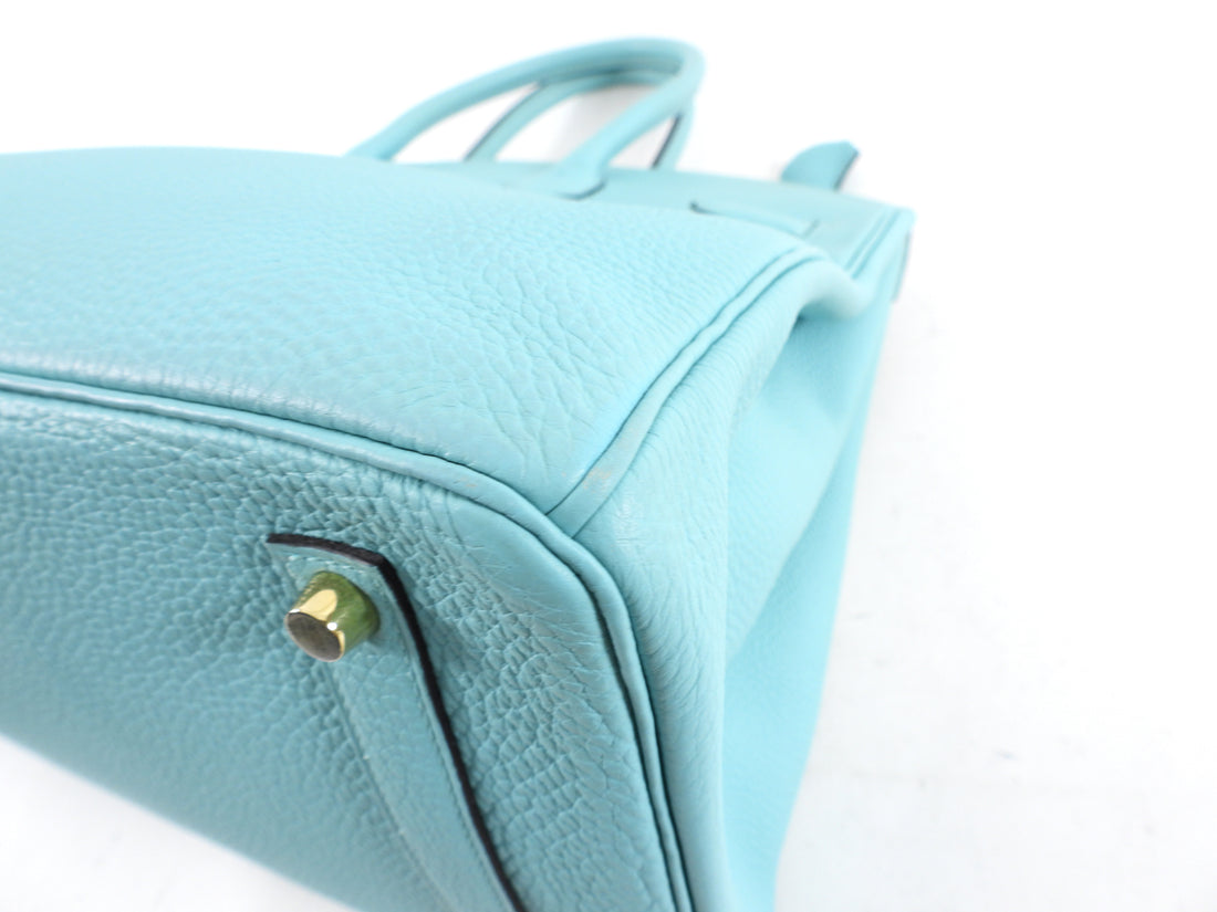 Hermes Birkin 35 Tiffany Turquoise Blue Togo Leather GHW Bag