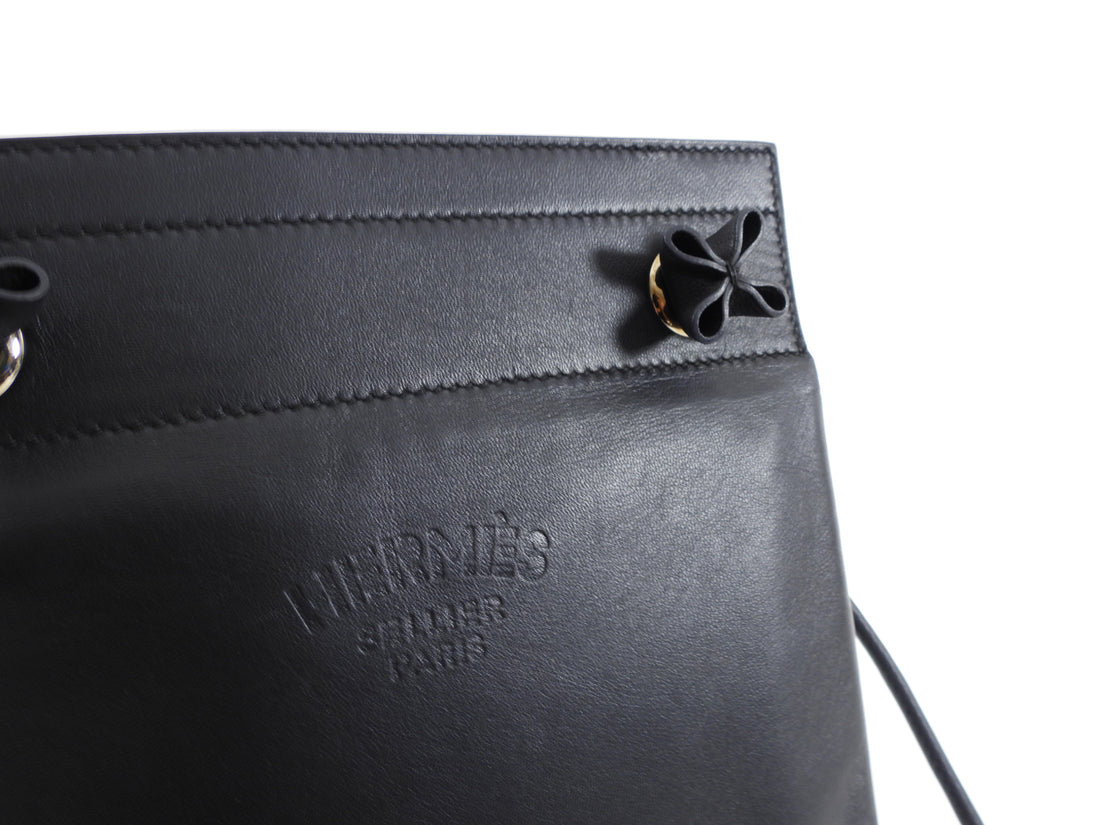 Hermes Black Swift Leather Aline Mini Shoulder Bag