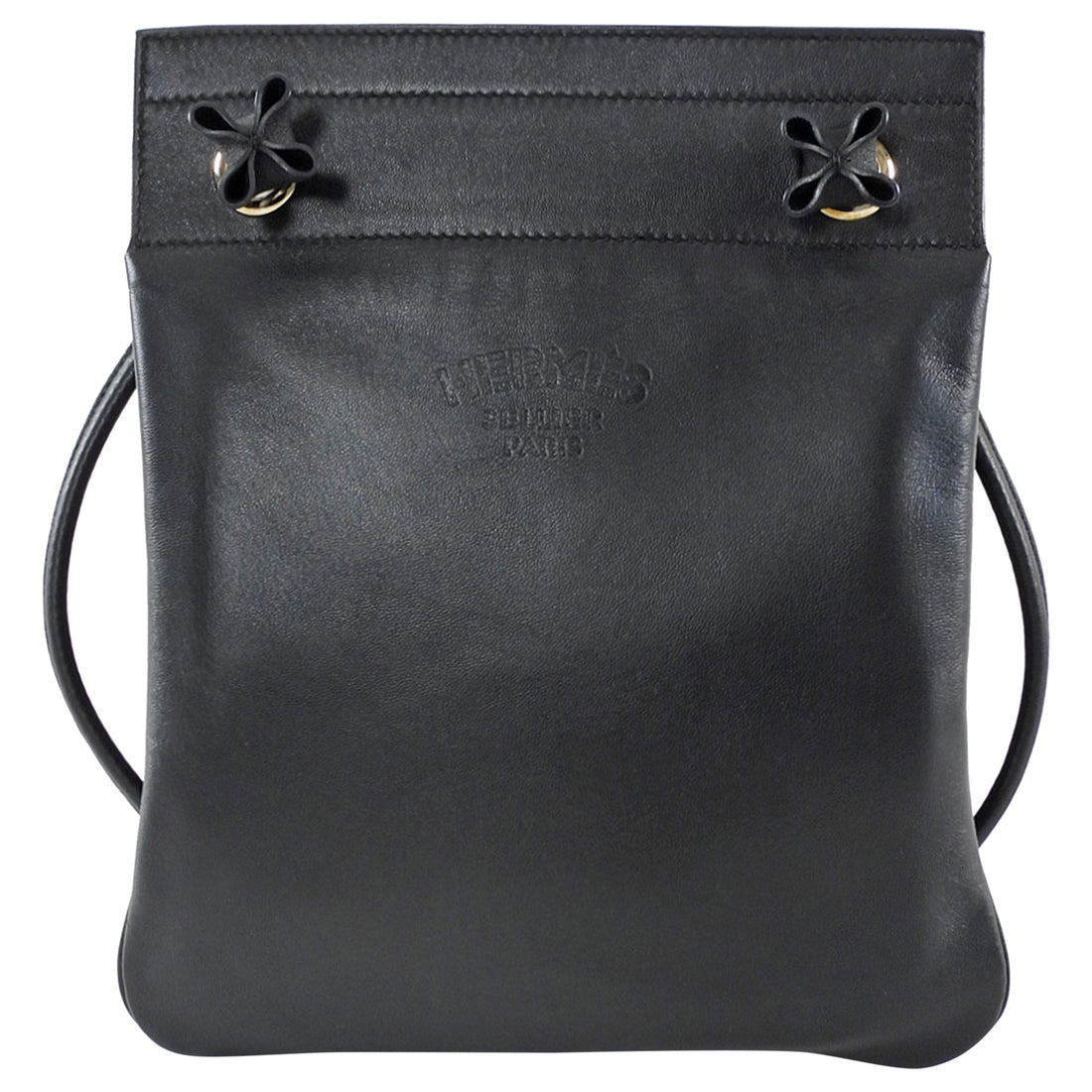 Hermes Aline TPM Black Swift Leather Mini Grooming Bag