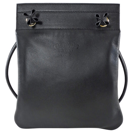 Hermes Aline TPM Black Swift Leather Mini Grooming Bag