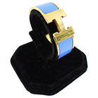 Hermes Blue Enamel Clic Clac H Bangle Bracelet GHW