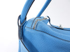 Hermes Blue Jean Clemence Leather Lindy 30 Bag PHW