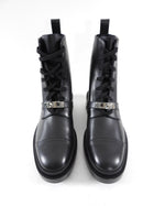 Hermes Black Leather Funk Ankle Boots - 37.5 / 37