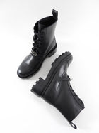 Hermes Black Leather Funk Ankle Boots - 37.5 / 37