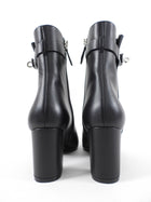 Hermes Black Leather PHW Saint Germain Ankle Boot - 36