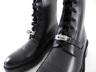 Hermes Black Leather Funk Ankle Boots - 37.5 / 37