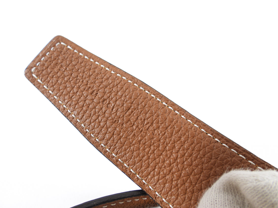 Hermes H D’ancre 32mm Black and Brown Reversible Belt Kit - 24-34"