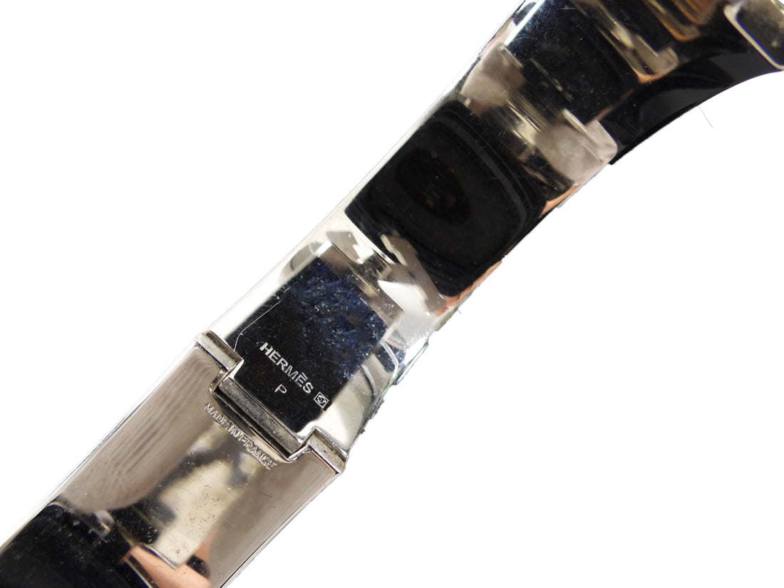 Hermes Red Enamel Clic Clac H Bangle Bracelet PHW - PM