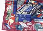 Hermes  Les Trésors d'un Artiste Burgundy / Red / Teal 90cm Silk Scarf