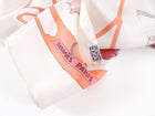 Hermes Carnets De Bal 90cm Silk Scarf Coral Ivory Purple