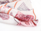 Hermes Carnets De Bal 90cm Silk Scarf Coral Ivory Purple