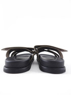 Hermes Etoupe Epsom Leather Chypre Sandals - 39