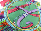 Hermes 140cm Silk Cashmere Cientures et Liens Pink Green Shawl Scarf
