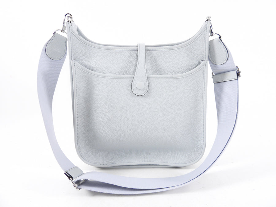 Hermes Evelyne III 29 Clemence Pale Blue / Bleu Pale Crossbody Bag