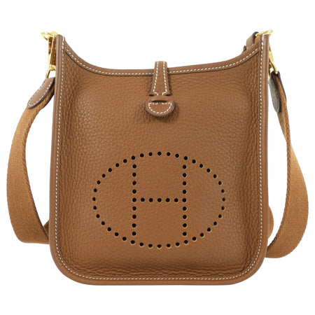 Hermes Gold Clemence Evelyne 16 TPM Crossbody Bag
