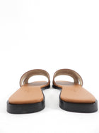 Hermes Tan Leather Flat Idioma Sandals - 37.5 / 7