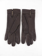 Hermes Dark Chocolate Brown Leather Gloves - 7 / 6.5