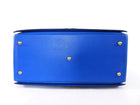 Hermes Vintage 1994 Gobi Blue Leather Hand Luggage Overnight Bag